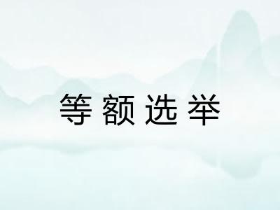 等额选举
