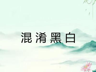 混淆黑白