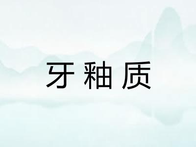 牙釉质